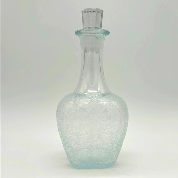 Paden City Glass Co Other - Vintage Paden City Glass Spring Orchard Decanter Frosted and Etched 4 Lobe c1930